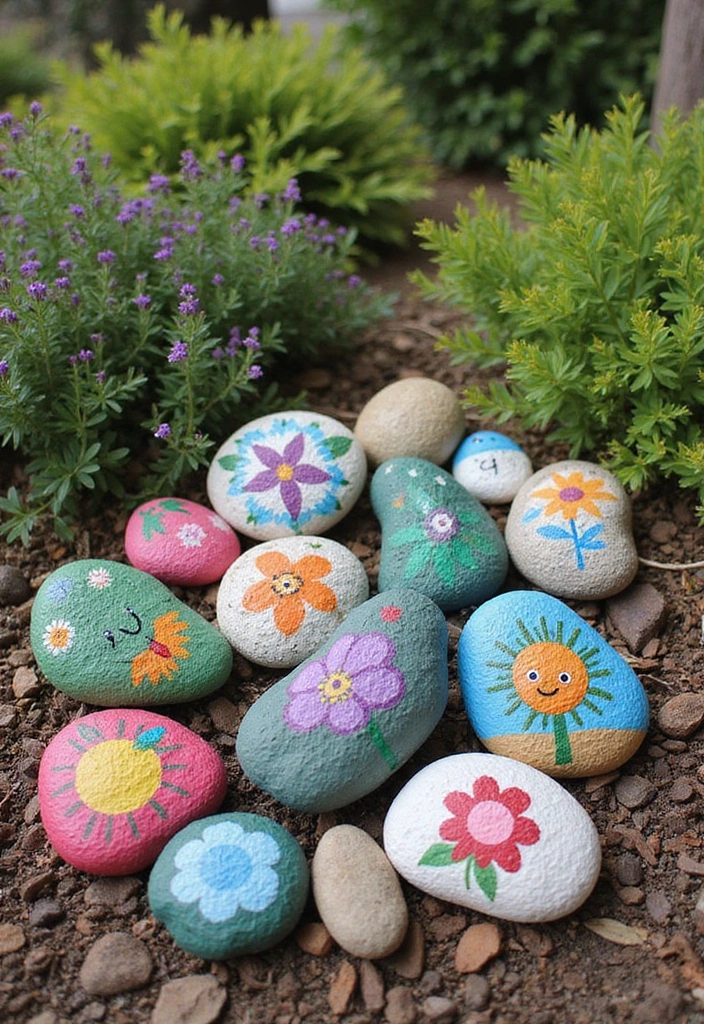 25 Easy DIY Decor Projects You Can Tackle This Weekend (Even if You're a Beginner!) - 14. Painted Rocks as Decor