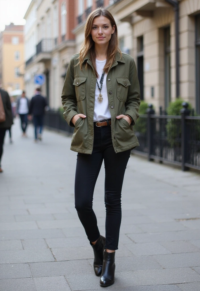 25 Travel Outfits That Balance Comfort and Style (You Won't Believe #19!) - 12. Utility Jacket with a Stylish Twist