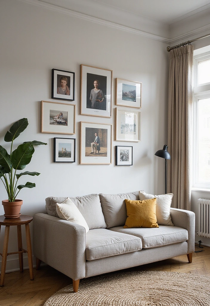 19 Small Apartment Decor Hacks That'll Make Your Space Feel Huge! - 14. Create a Gallery Wall