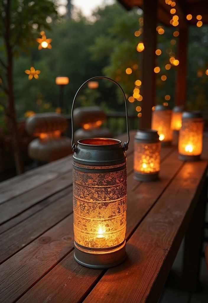 25 Easy DIY Decor Projects You Can Tackle This Weekend (Even if You're a Beginner!) - 7. Repurposed Tin Can Lanterns