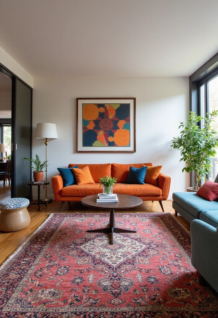 25 Living Room Decor Ideas That'll Transform Your Space into a Cozy Haven (You Won't Believe #12!) - 10. Statement Rugs
