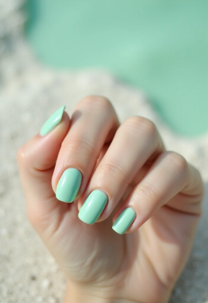 30 Must-Try Nail Colors for 2025: Get Ready to Turn Heads with #12! - 21. Seafoam Green