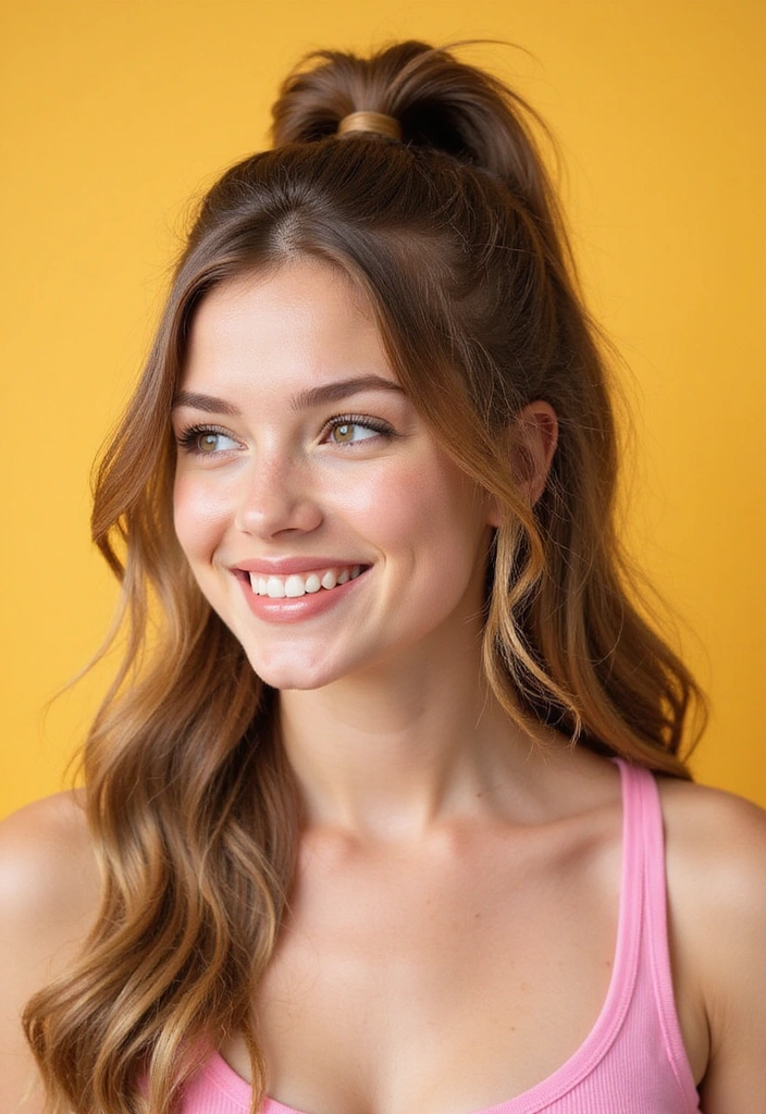 18 Stylish Ponytail Hairstyles That Will Elevate Your Everyday Look (Especially #7!) - 6. High Half-Up Ponytail