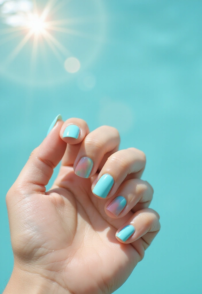 30 Must-Try Nail Colors for 2025: Get Ready to Turn Heads with #12! - 25. Bright Sky Blue