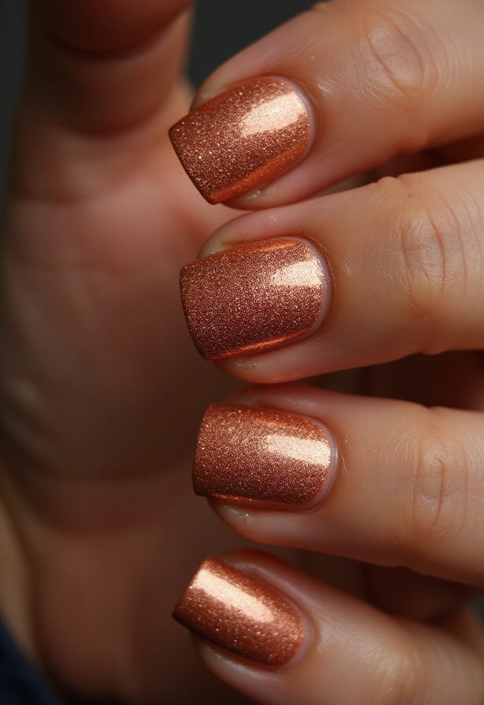 30 Must-Try Nail Colors for 2025: Get Ready to Turn Heads with #12! - 19. Copper Metallic