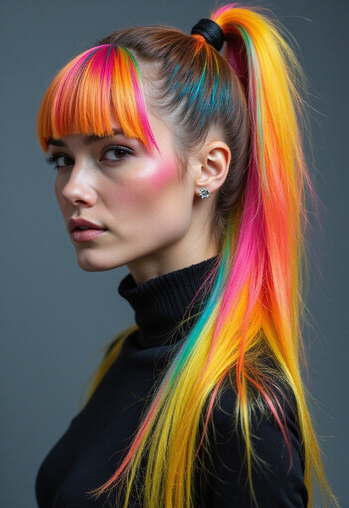 18 Stylish Ponytail Hairstyles That Will Elevate Your Everyday Look (Especially #7!) - 18. Futuristic Ponytail