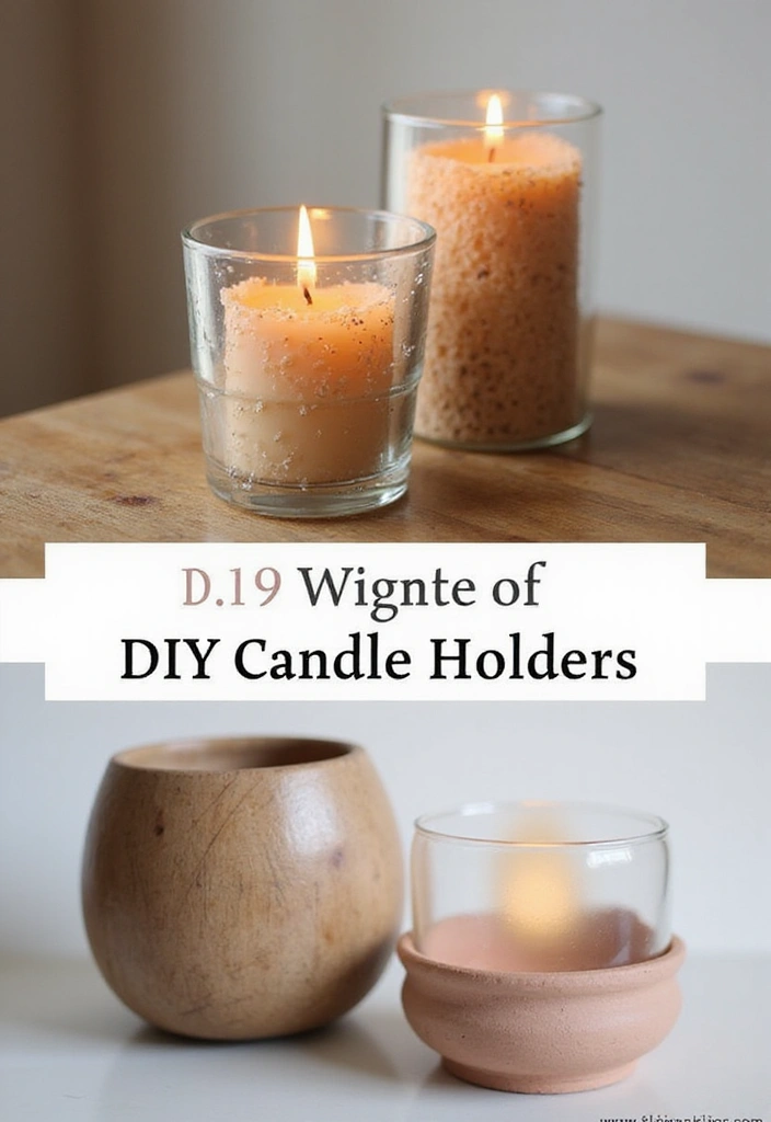 25 Easy DIY Home Decor Projects That’ll Transform Your Space in a Weekend! - 20. DIY Candle Holders