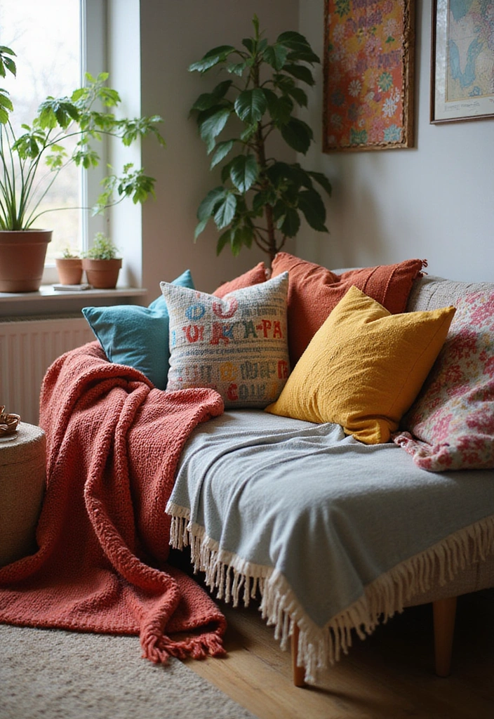 25 Living Room Decor Ideas That'll Transform Your Space into a Cozy Haven (You Won't Believe #12!) - 22. Add Cozy Accents with Throws and Pillows