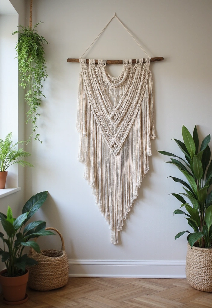 25 Stunning DIY Home Decor Ideas That'll Transform Your Space on a Budget! - 18. DIY Macrame Wall Hanging