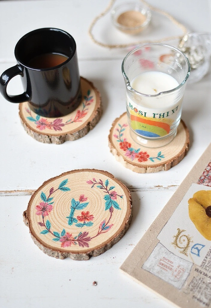 25 Easy DIY Home Decor Projects That’ll Transform Your Space in a Weekend! - 18. DIY Coasters