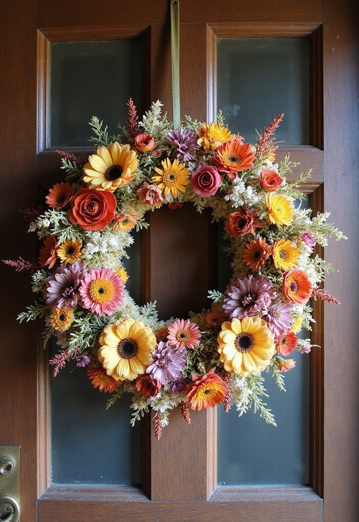 25 Stunning DIY Home Decor Ideas That'll Transform Your Space on a Budget! - 10. Dried Flower Wreath