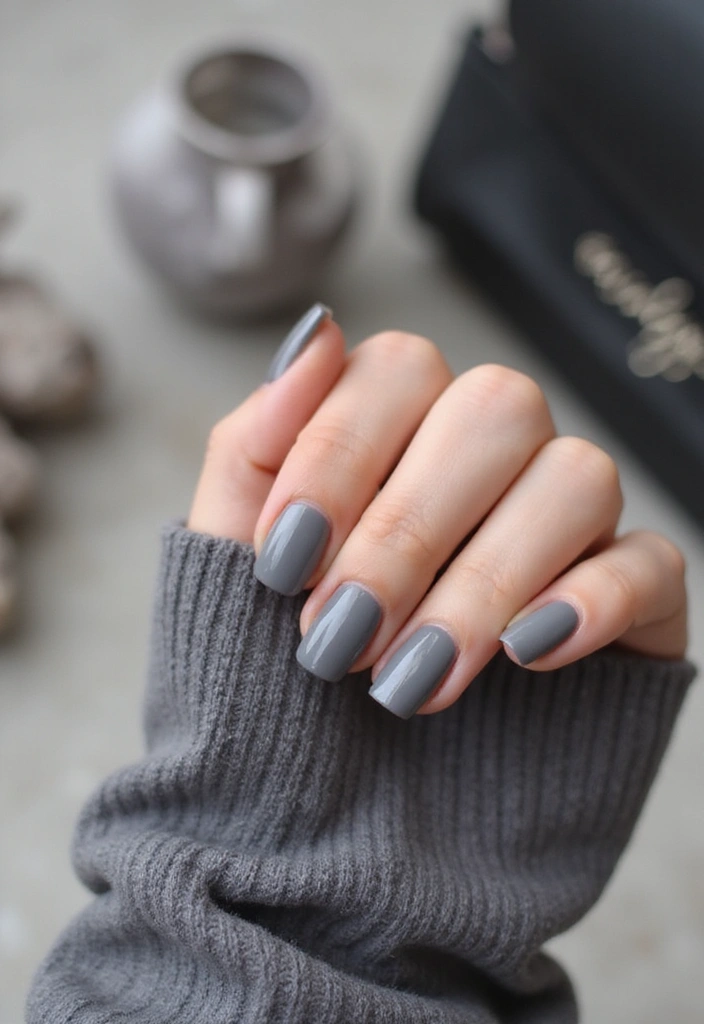 30 Must-Try Nail Colors for 2025: Get Ready to Turn Heads with #12! - 8. Smoky Grey