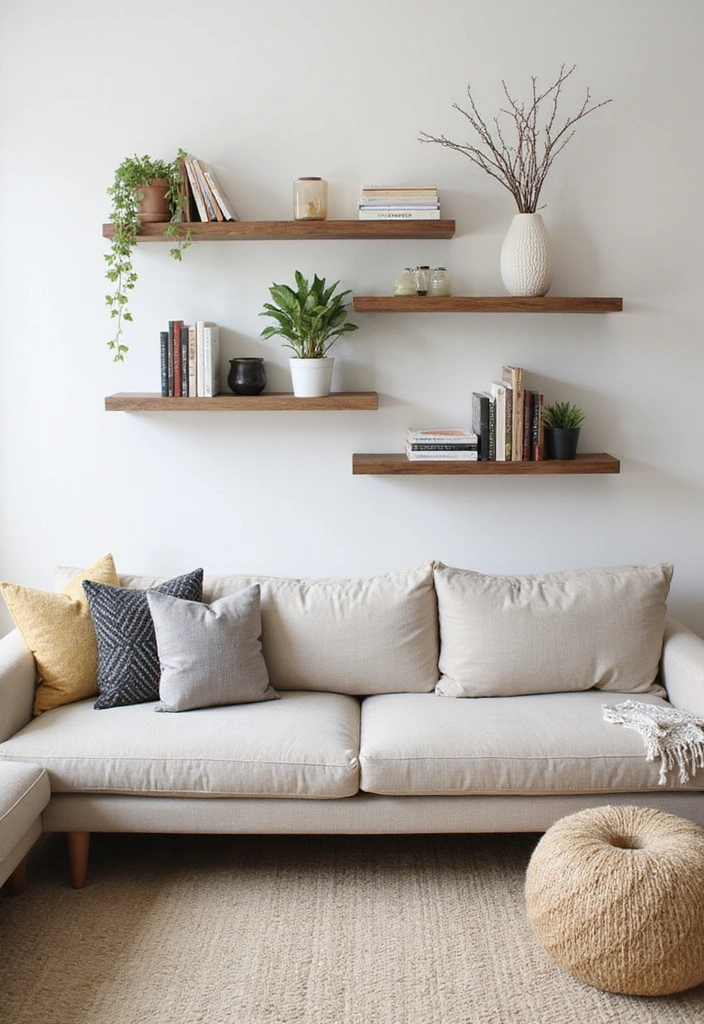 25 Stunning DIY Home Decor Ideas That'll Transform Your Space on a Budget! - 20. DIY Floating Shelves