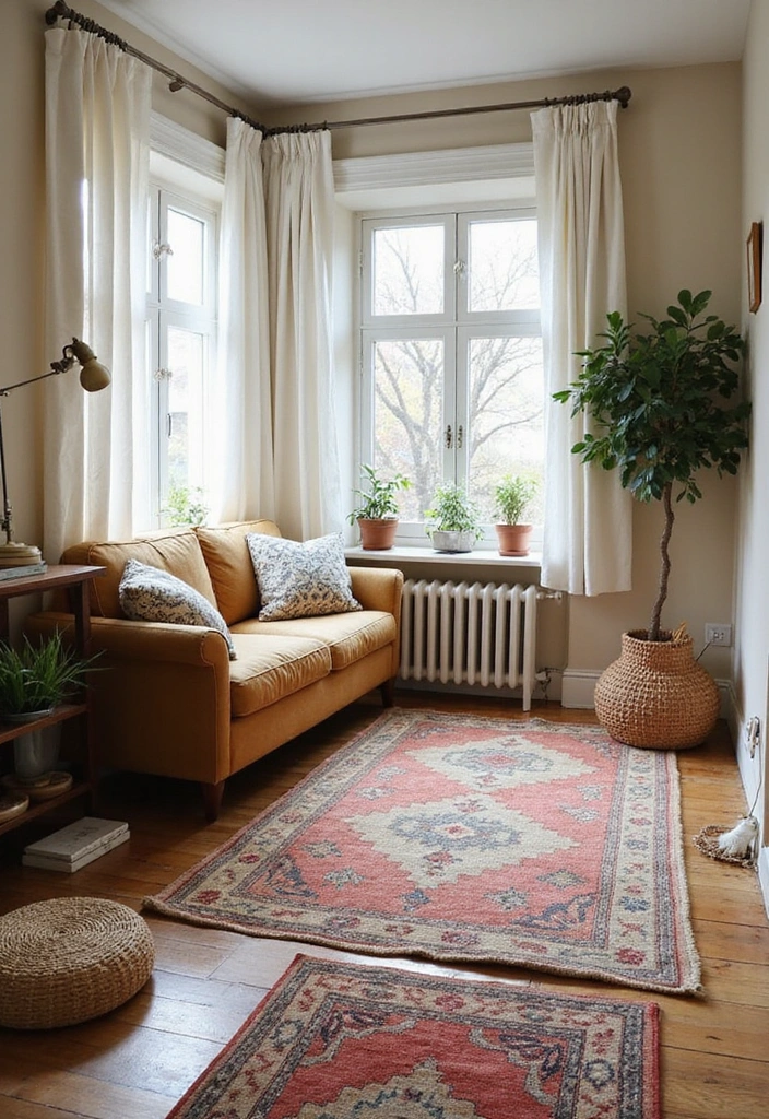 19 Small Apartment Decor Hacks That'll Make Your Space Feel Huge! - 7. Use Rugs to Define Spaces