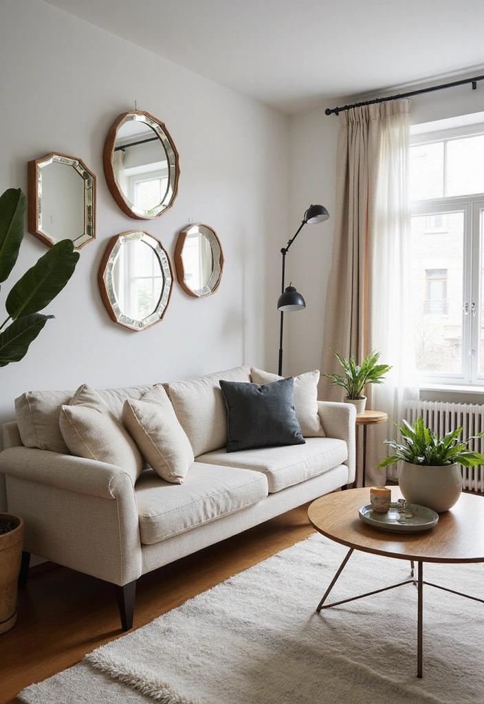 25 Living Room Decor Ideas That'll Transform Your Space into a Cozy Haven (You Won't Believe #12!) - 19. Use Mirrors to Enhance Space