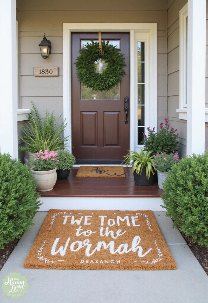 25 Stunning DIY Home Decor Ideas That'll Transform Your Space on a Budget! - 24. DIY Personalized Doormat