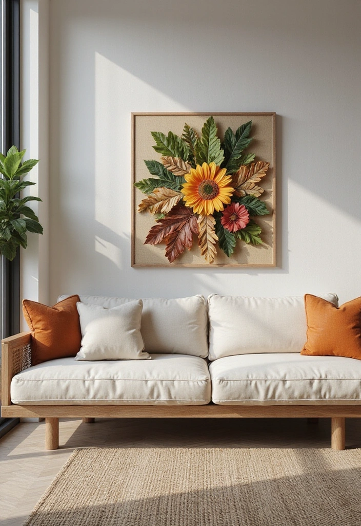 25 Stunning DIY Home Decor Ideas That'll Transform Your Space on a Budget! - 14. Nature-Inspired Wall Art