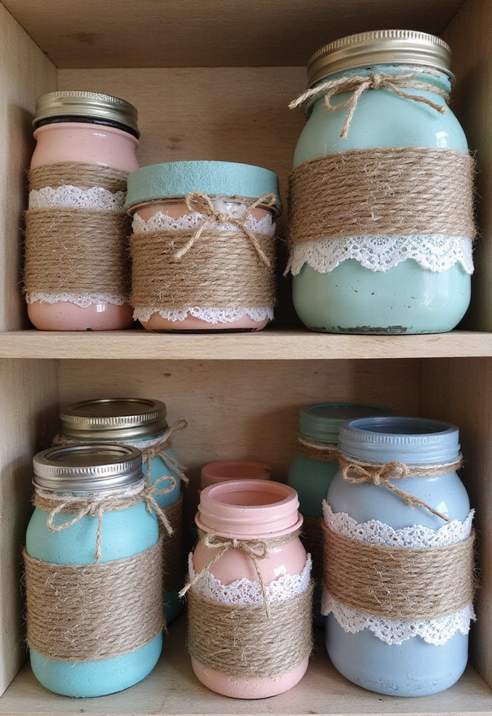 25 Easy DIY Home Decor Projects That’ll Transform Your Space in a Weekend! - 6. Upcycled Glass Jars
