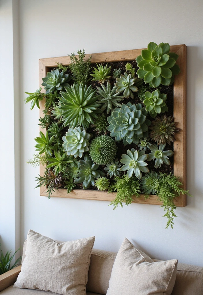 25 Stunning DIY Home Decor Ideas That'll Transform Your Space on a Budget! - 7. Succulent Wall Planter
