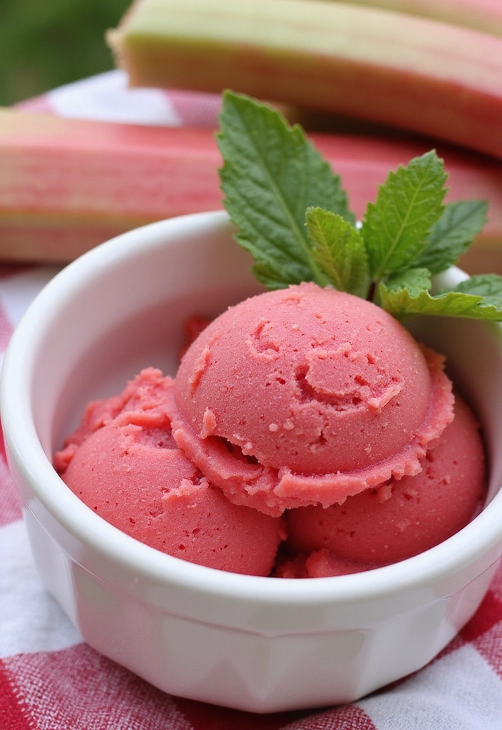 14 Delicious Vegan Rhubarb Recipes That'll Surprise Even the Meat Lovers! - 12. Rhubarb Sorbet