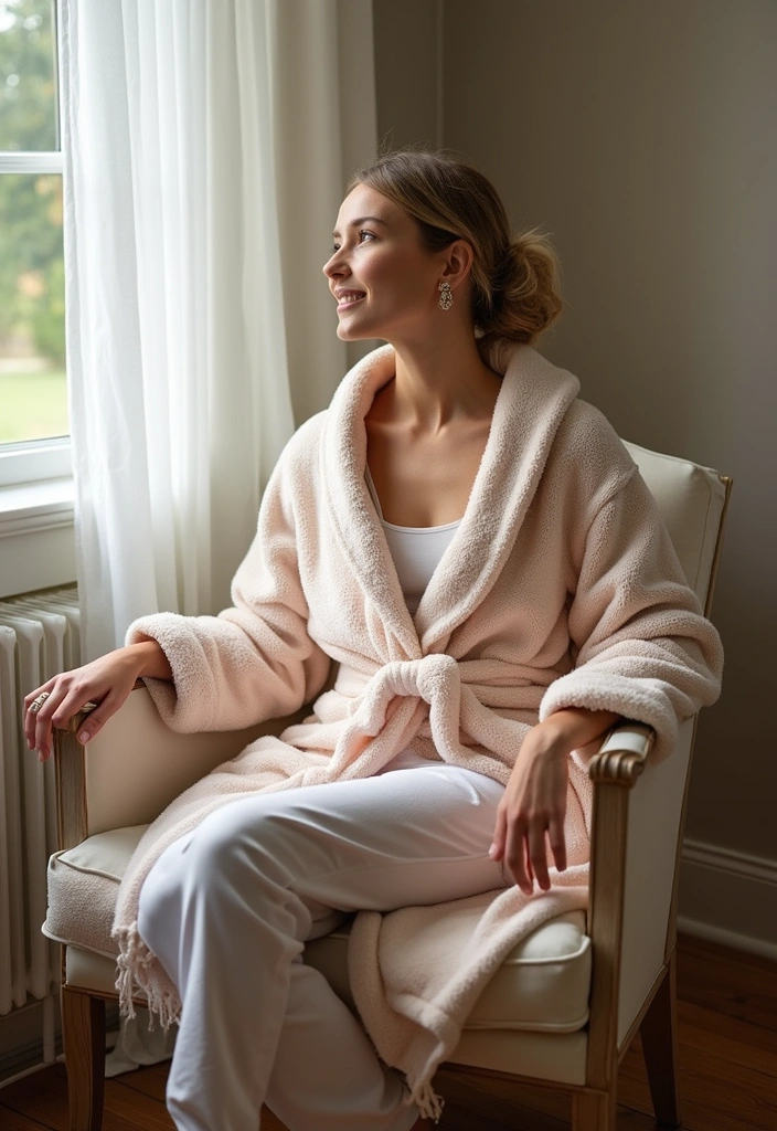 10 Ultimate Comfy Outfits That'll Make You Want to Stay Home All Day! - 6. Comfy Robe Over Casual Attire