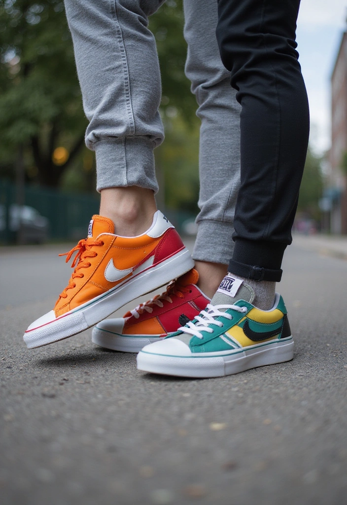 15 Athleisure Outfits That Perfectly Blend Comfort and Style (You’ll Want to Copy #3!) - 11. Colorful Sneakers to Brighten Up Any Outfit