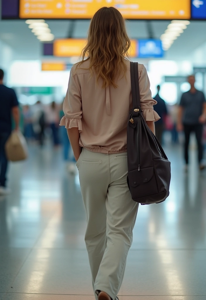 16 Travel Outfits That Are So Comfy You'll Forget You're on a Plane (#11 Is Genius!) - 8. Lightweight Trousers and Flowy Top