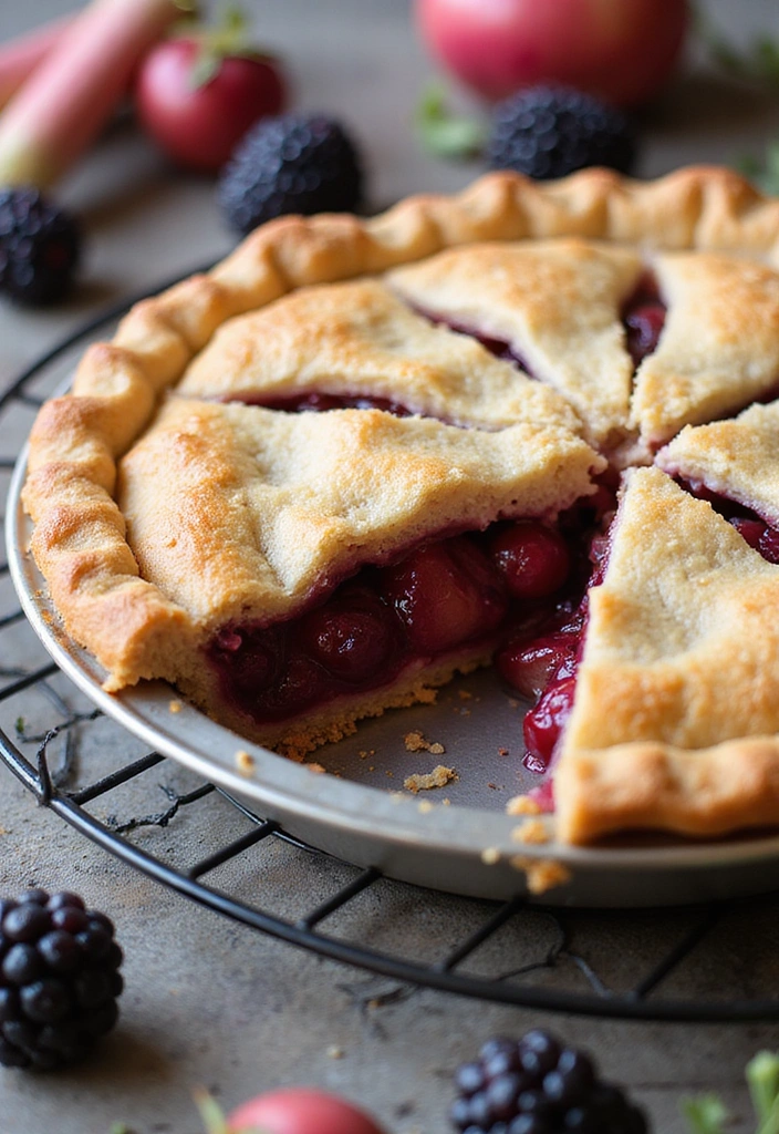 12 Irresistible Rhubarb Pie Recipes That'll Make You Drool (You'll Want to Bake #5!) - 8. Blackberry Rhubarb Pie