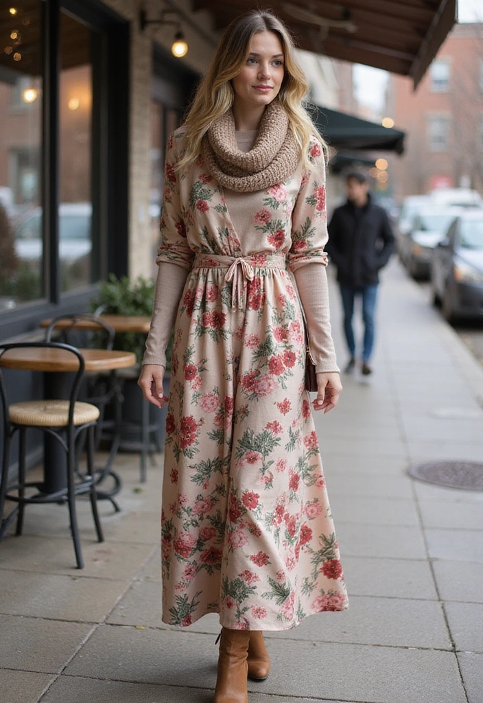 25 Layered Outfits That’ll Keep You Comfy and Chic All Season Long (You’ll Want #12!) - 5. The Chic Maxi Dress Layering
