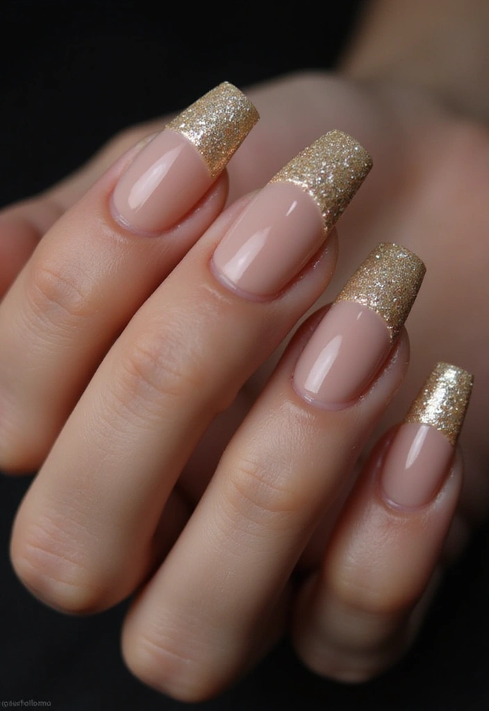 22 Luxury French Nail Ideas That Will Make You Feel Like Royalty! (Perfect for Events!) - 2. Sparkling Glitter Tips