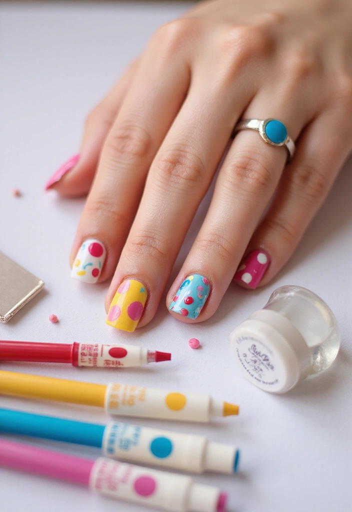 20 Trendy Nail Designs You Can DIY at Home (Wait Until You See #14!) - 12. Dots and Dashes