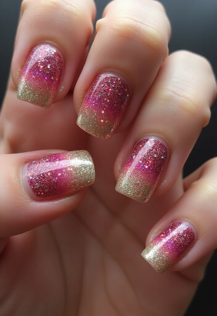 9 Ombre French Nail Techniques That Will Leave You Breathless (Learn #3!) - 3. Glitter Ombre Delight