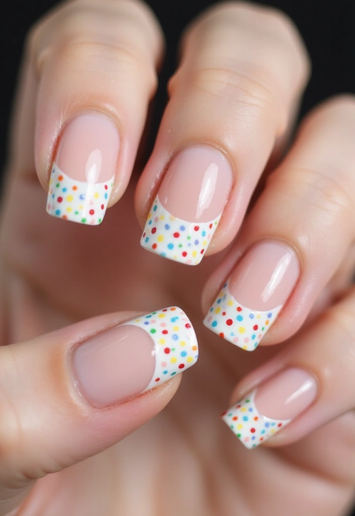 18 Creative French Nail Art Techniques You Didn't Know You Needed! - 15. Dotted French Nails