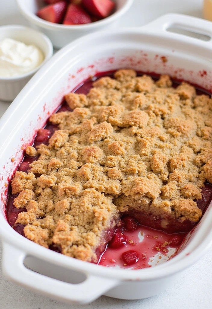 15 Decadent Rhubarb Crumble Recipes You’ll Want to Make Again and Again! - 10. Vegan Rhubarb Crumble