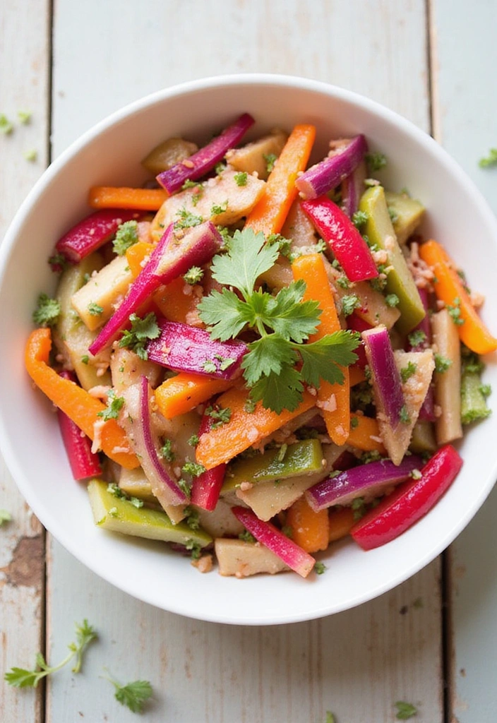6 Unique Rhubarb Salad Recipes That Will Surprise Your Guests! - 2. Rhubarb Slaw with Cilantro and Lime
