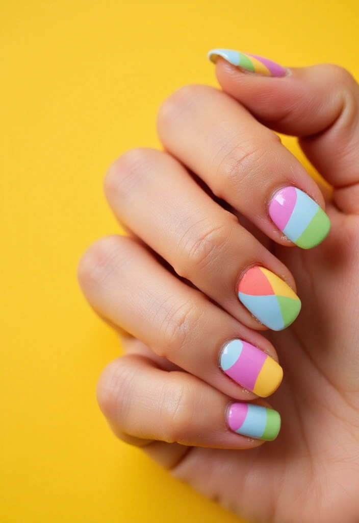 14 Luxury French Tip Nails That Will Make You Feel Like a Million Bucks (Don't Miss #9!) - 7. Color Blocked Tips