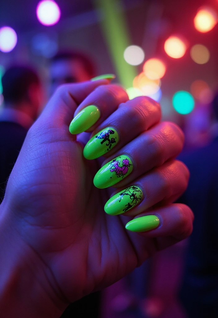 20 Eye-Catching Summer Nail Colors for 2025 That Will Turn Heads (You Won't Believe #12!) - 12. Neon Green
