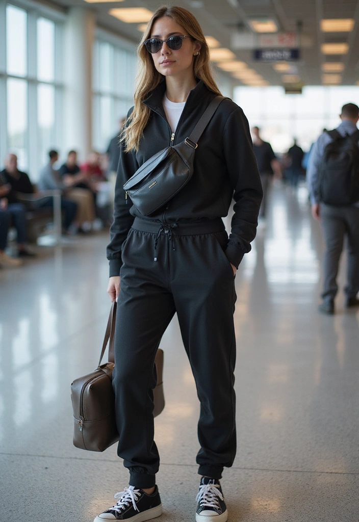 16 Travel Outfits That Are So Comfy You'll Forget You're on a Plane (#11 Is Genius!) - 6. Stylish Tracksuit