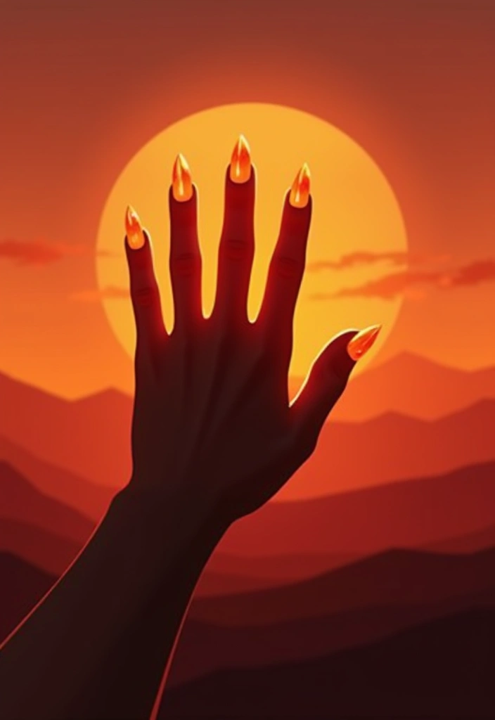 20 Bold French Nail Color Combinations You Need to Try Now (Don’t Miss #7!) - 19. Sunset Orange and Deep Red