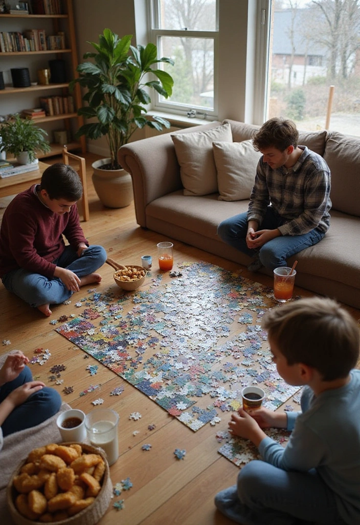 20 Fun Family Bonding Activities That Will Bring You Closer (You’ll Love #12!) - 7. Family Puzzle Night
