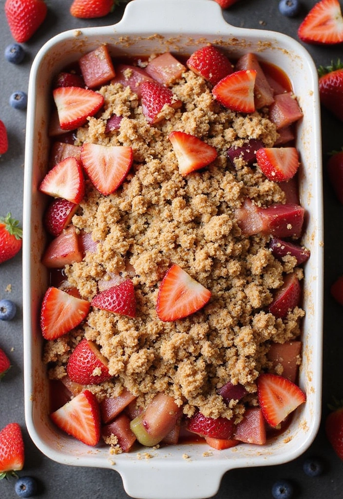 15 Decadent Rhubarb Crumble Recipes You’ll Want to Make Again and Again! - 2. Strawberry Rhubarb Crumble