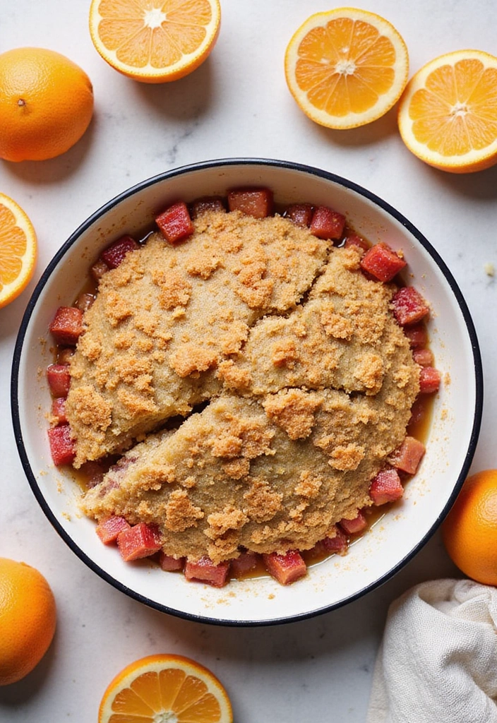 15 Decadent Rhubarb Crumble Recipes You’ll Want to Make Again and Again! - 7. Citrus Rhubarb Crumble