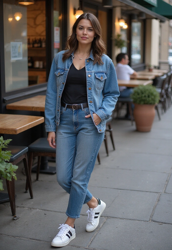 15 Athleisure Outfits That Perfectly Blend Comfort and Style (You’ll Want to Copy #3!) - 12. Athleisure with Denim