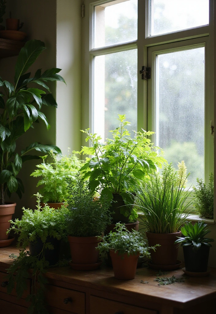 12 Aromatic Herb Garden Ideas You Can Grow Indoors (Even in a Tiny Apartment!) - 7. Mini Greenhouse