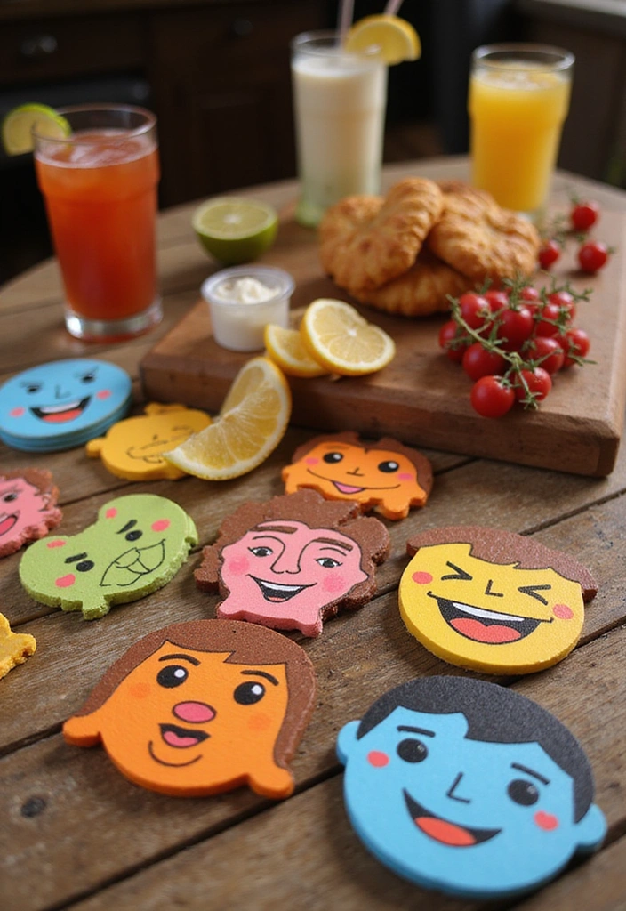 25 Hilariously Unique White Elephant Gifts That'll Steal the Show (You'll Be Laughing at #12!) - 20. Face Coasters