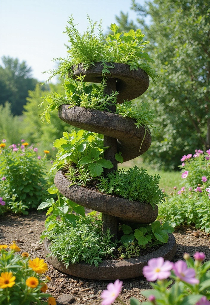 17 Genius Gardening Hacks That Will Change the Way You Grow (Tip #9 Will Blow Your Mind!) - 15. Create a Herb Spiral