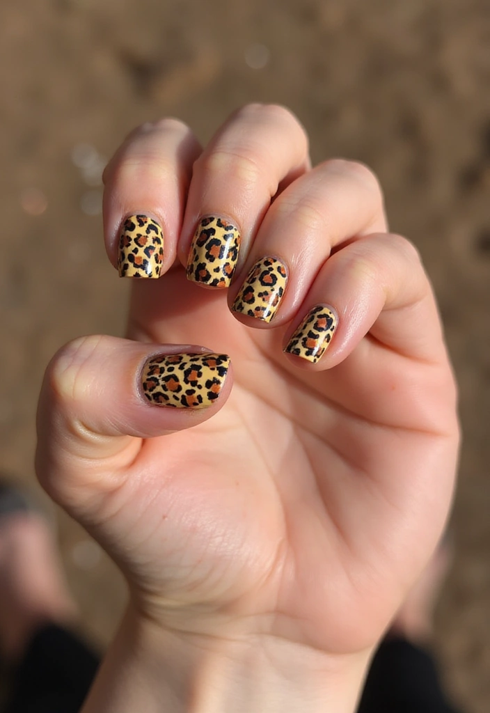 25 DIY French Nail Designs That Are Shockingly Simple (and Gorgeous!) - 11. Animal Print French Tips