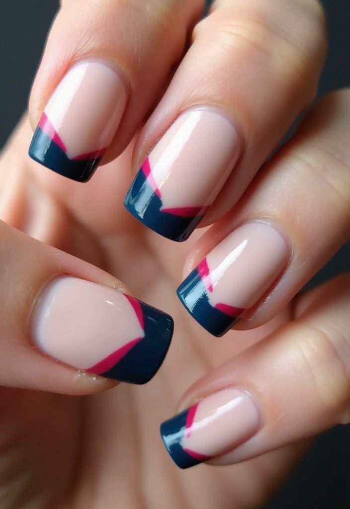 18 Creative French Nail Art Techniques You Didn't Know You Needed! - 4. Geometric French Tips
