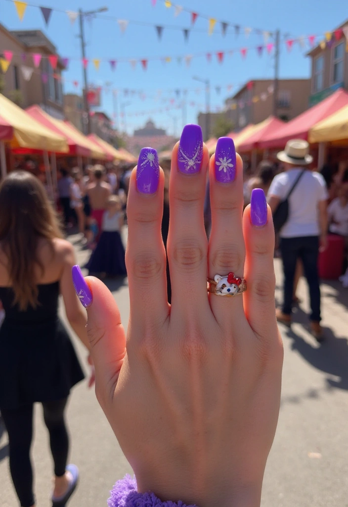 20 Eye-Catching Summer Nail Colors for 2025 That Will Turn Heads (You Won't Believe #12!) - 16. Bright Violet