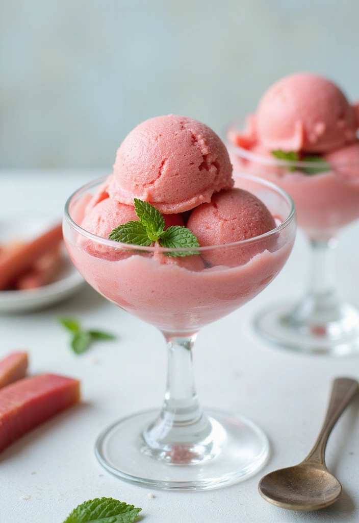 11 Scrumptious Vegan Rhubarb Recipes You Never Knew You Needed! - 11. Rhubarb Sorbet